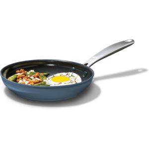 OXO Enhanced 12″ Frying Pan Skillet, PFAS-Free Ceramic Nonstick, Durable Hard Anodized Cookware, Scratch Resistant, Stainless Steel Handle, Good Grips, Dishwasher & Oven safe, Black(Storm Blue)