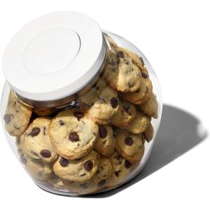 OXO Good Grips 3.0 Qt POP Medium Cookie Jar – Airtight Food Storage – for Snacks and More, White and Clear(Medium Jar – 3 Qt)