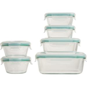 OXO Good Grips 4-Piece Smart Seal Leakproof Mini Glass AirtightContainer Set(12-Piece)