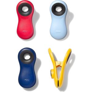OXO Good Grips All-Purpose Magnetic Clips – 4 Pc Assorted(Navy Blue/Yellow/Red & Light Blue)