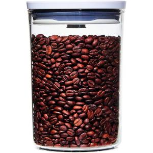 OXO Good Grips Round POP Container – Large (5.2 Qt) for flour, sugar, cereal and more | Airtight Food Storage | BPA Free | Dishwasher Safe | Clear Body,White(Small – 1.5 Qt)