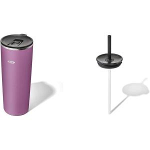OXO Strive 24oz Insulated Tumbler with Sliding Lid – Amethyst Strive Tumbler Straw Lid