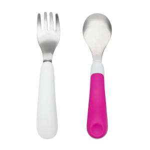 OXO Tot Fork and Spoon Set – Dusk(Pink)