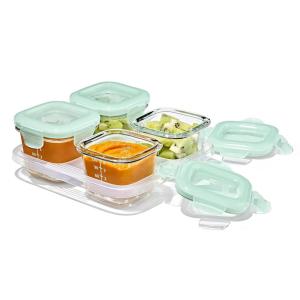OXO Tot Glass Baby Blocks Food Storage Containers (4 oz) – Opal(Opal)