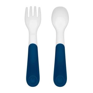 OXO Tot On The Go Fork & Spoon Training Set with Travel Case – Navy(Navy)