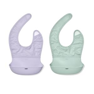 OXO Tot Roll-Up Bib 2 Pack – Pink/Teal(Lilac/Opal)