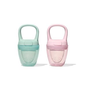 OXO Tot Silicone Self-Feeder 2 Pack – Opal and Blossom(Opal/Blossom)