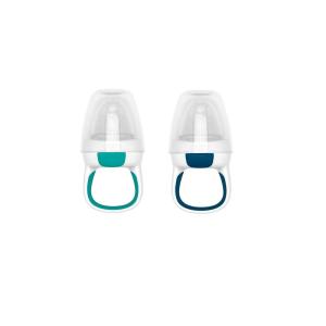 OXO Tot Silicone Self-Feeder 2 Pack – Opal and Blossom(Teal/Navy)