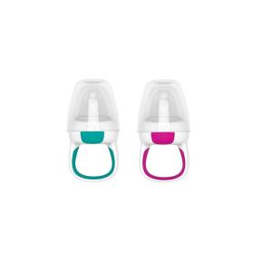 OXO Tot Silicone Self-Feeder 2 Pack – Opal and Blossom(Teal/Pink)