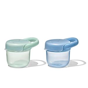 OXO Tot Snack Cup with Lid – 2 Pack, Opal and Blossom(Opal/Dusk)