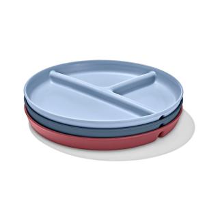 OXO Tot Stackable Divided Plates Set – 3pk – Dark(Dark Multicolor)