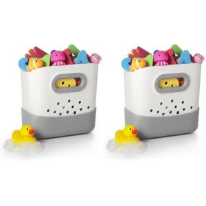OXO Tot Stand Up Bath Toy Storage – Gray(1 Count (Pack of 2))