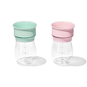 OXO Tot Transitions 360 Cup 9 Oz. – Opal and Blossom – 2 pack(9 ounces)