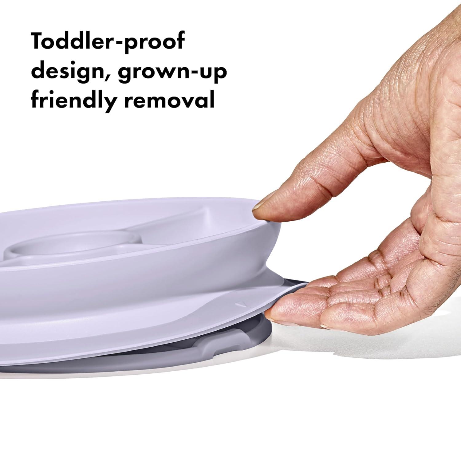 imageOXO Tot Stick ampamp Stay Suction Divided Plate Lilac