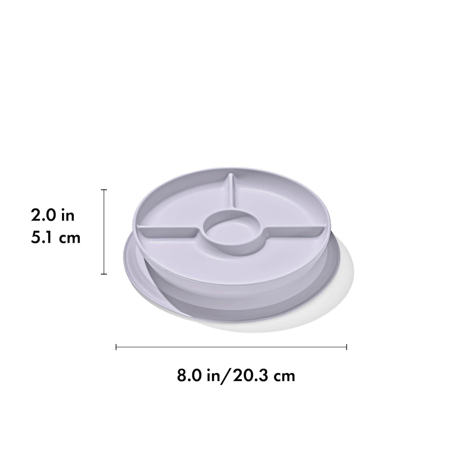 imageOXO Tot Stick ampamp Stay Suction Divided Plate Lilac
