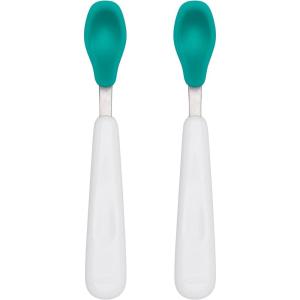 OXO Tot Feeding Spoon Set With Soft Silicone, Teal(Teal)