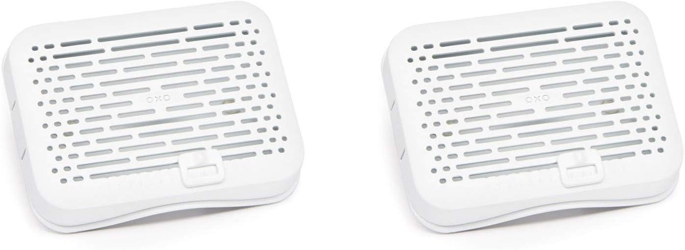 imageOXO GreenSaver Produce Keeper Mounted Crisper Drawer Insert with Suction Cups 2 Pack