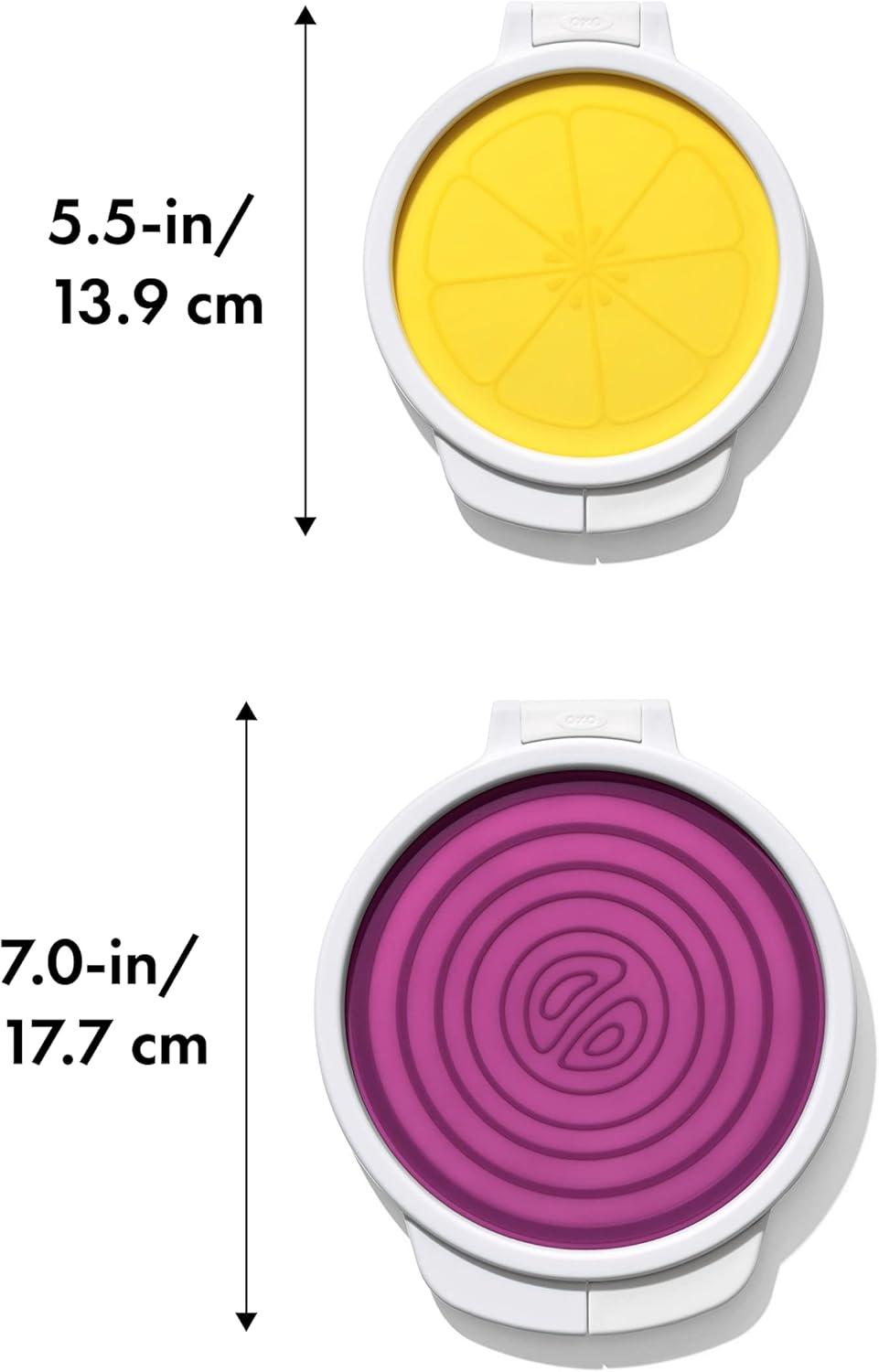 imageOXO Good Grips Cut amp Keep Reusable Silicone Lime SaverOnionLemon Saver Set