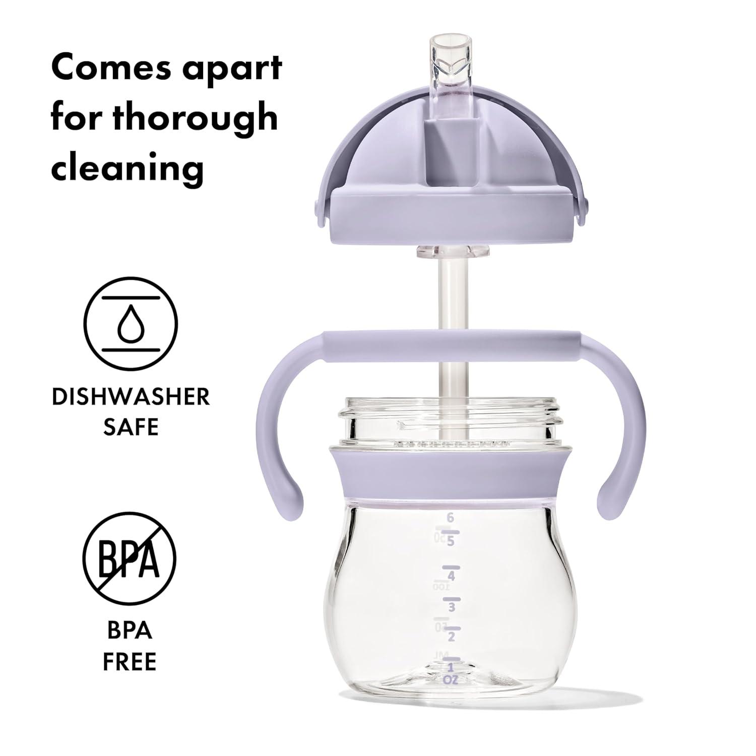 imageOXO Tot Transitions Straw Cup With Removable Handles 6 oz LilacLilac