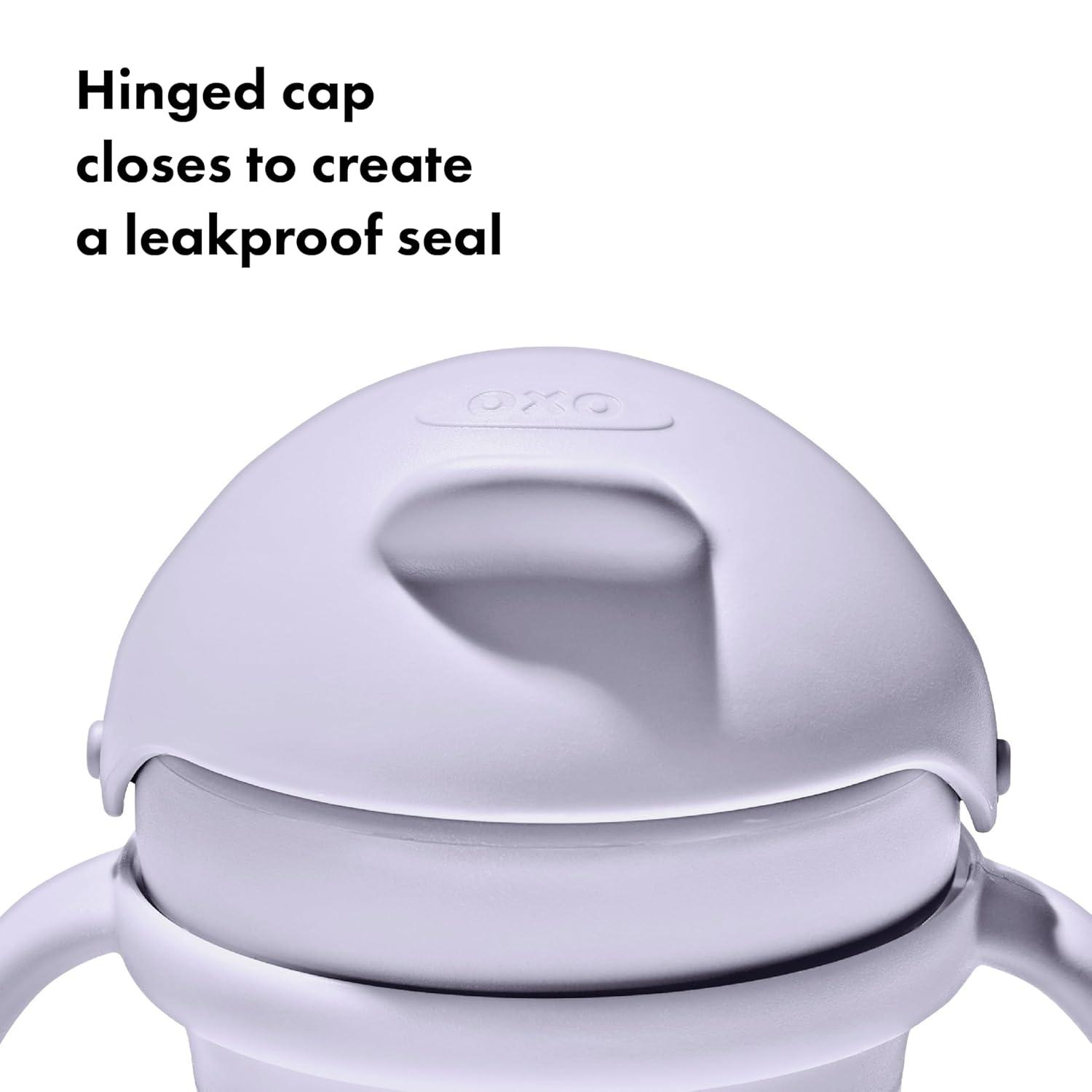 imageOXO Tot Transitions Straw Cup With Removable Handles 6 oz LilacLilac