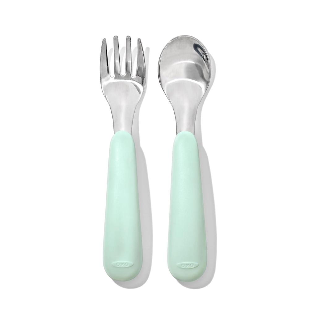 imageOXO Tot Fork and Spoon Set  BlossomOpal