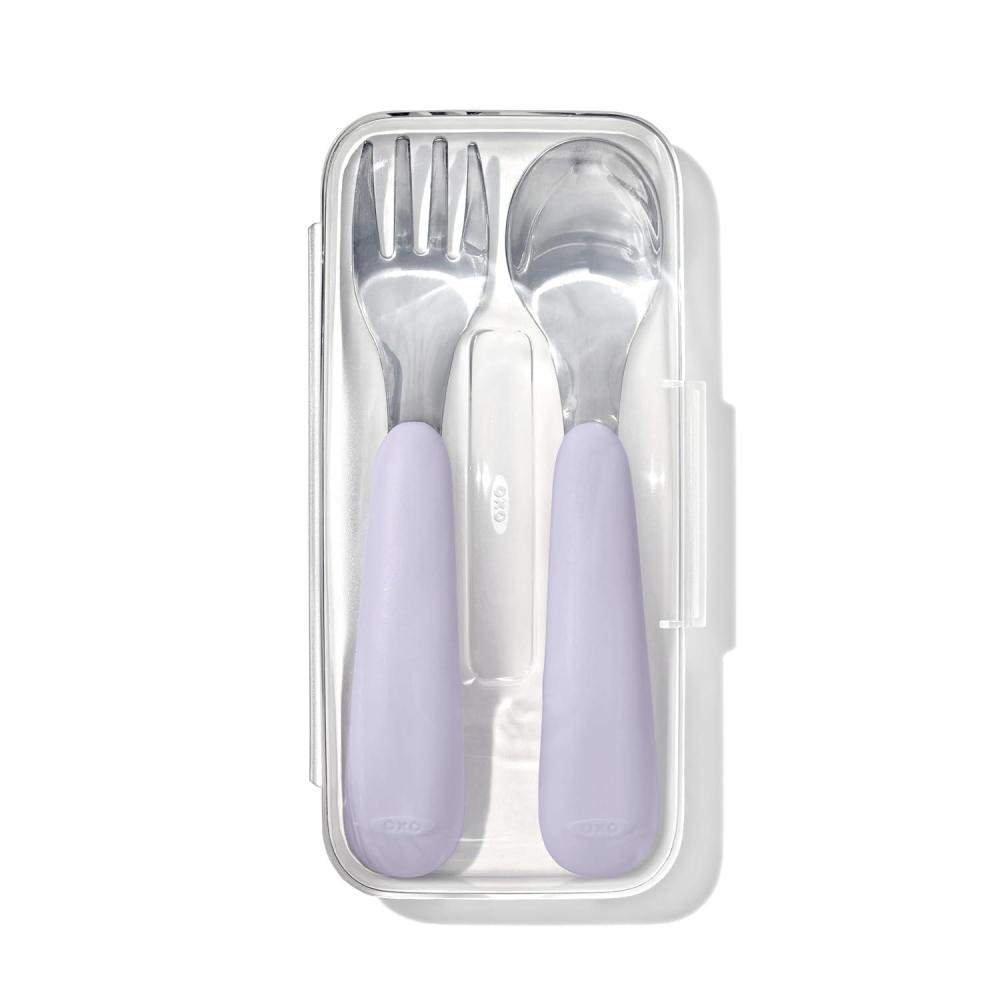 imageOXO Tot OnTheGo Fork and Spoon Set  LilacLilac