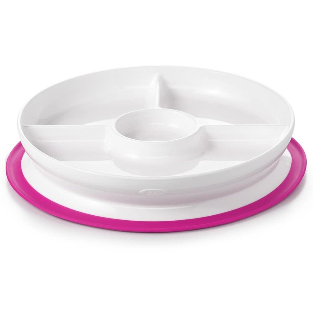 imageOXO Tot Stick and Stay Suction Divided Plate  OpalPink